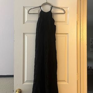 Black lace prom dress